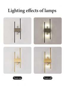 Golden/Black LED Crystal Wall Lamp, Stainless Steel Body, Suitable For Living Room, Bedroom, Corridor Home Decoration, Free G9 Light Source