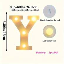 1PC 16cm LED Letter Light, Luminous Letter And Number Night Light, Suitable For Home, Bar, Wedding, Birthday Party Decoration