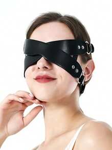 Ladies Fashion Mask Style Eye Mask, Elegant Women's Masks, Adjustable Masks For Cosplay And Halloween Party Accessories, Rivet Embellished Decoration, Valentine's Day Gift Costume Accessory Masks, Sexy Lingerie Accessories