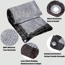 1PC Grey Sun Shade Net Terrace Sunshade Sail Shading Mesh Cover Outdoor Car Shed Shadow Awning Garden Pergola Sunshade Sail Balcony Swimming Pool Sun Cover