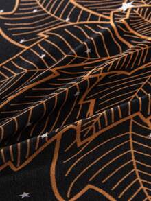 1pc Skirt Style Stretch Sofa Cover, Soft & Comfortable, Printed Stretch Furniture Protector, Multiple Sizes Available - Black - View 6