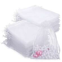 10pcs Gift Packaging Bags, Organza Gift Wrapping Bags, Drawstring Bags, Wedding Necessity Candy Bags, Chocolate Packaging Cloth Bags, Organza Gift Bags, Jewelry Bags, Small Mesh Bags, Drawstring Bags, Wedding Gift Bags, Bracelet Bags For Packaging, Transparent Bags, Jewelry Bags, Small Gifts