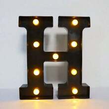 21.8cm LED Black Illuminated Letter & Number Decorative Light, Warm White, Battery Powered (Batteries Not Included), Suitable For Christmas Party Decor, Birthday Party, Baby Shower Decoration - Black - View 27