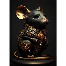 1 件动物黑金鹰狮帆布画金属海报墙艺术北欧鹿虎狼天鹅美学画客厅装饰可选框架