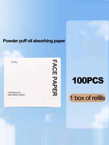 100片/盒 男女通用吸油纸，控油收缩毛孔，清爽面部吸油纸，便携式化妆工具，带镜子和粉扑，适合油性肌肤，亚麻吸油湿巾，居家、办公室、学校、旅行皆宜 - 彩色 - 查看 13