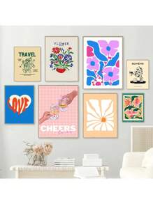 Affiche d'art mural représentant la fille du marché aux fleurs de Matisse, un chat, un oiseau et une fraise, pour la décoration de salon. Peinture sur canevas, images murales, décoration de salon, peintures cadeaux avec cadre en option