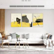 1/3 件春叶墙艺术海报，现代风格墙艺术，水彩春蕨墙艺术，“春叶”植物装饰画，家居装饰，帆布艺术品墙画礼物，卧室、办公室、客厅、墙面装饰，家庭和宿舍装饰，无框/带框 - 彩色 - 查看 5