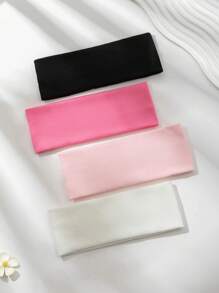 4pcs/1pc Plain Sport Headbands, Versatile Casual Sport Fashion Yoga Headband, Wide Edge Headpiece For Outdoor, Popular