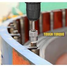 14 件套螺母取出器、13 件套螺栓螺母拆卸器、1 根铁棒（如果拆卸时螺母仍卡在套筒中，可用铁棒将其敲出）、1 件 1/4 英寸至 3/8 英寸驱动内六角套筒适配器