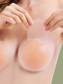 2 Pcs Nippleless Covers, Silicone Breast Lift Reusable Breast Pasties Petals