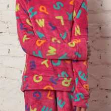 ***Check The Measurements Carefully*** Children's Pajama Set/Fleece Ultra Soft/Boy, Unisex. - Red - View 2