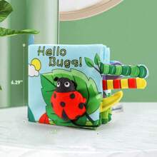 Soft Baby Books High Contrast Baby Toy, Touch And Feel Crinkle Cloth Book Infant Toy With Fabrics, Christmas Stocking Stuffers Gift For Newborn Boys And Girls 0-6-12 Months