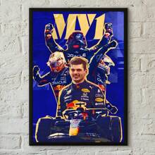 1pc/3PCS Wall Arts Posters Optional Frame 1 F1 Racing Driver Poster Sea Newspaper Printing Home Living Room Bedroom Entrance Bar Cafe Art Painting Decoration Frameless/Framed Canvas Art ,Wall Art With Frame