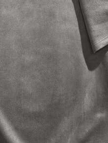 1pc Boys/Teen Casual Outdoor Suede Fabric Minimalist Style T-Shirt For Summer - Grey - View 5