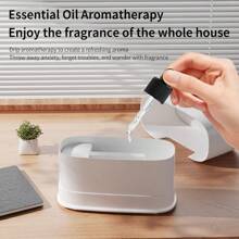 1 pieza Mini Difusor de aromas ultrasónico de 160ml con iluminación de 7 colores degradado tipo llama, con textura de craquelado, humidificador de aromaterapia visible para el hogar, oficina, escritorio, dormitorio, coche, se pueden agregar aceites esenciales