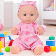 Muñeca bebé realista de 24cm/9.5 pulgadas con 1 muñeca y 1 conjunto de ropa, muñeca para vestir a mano, regalo de cumpleaños y vacaciones para niños