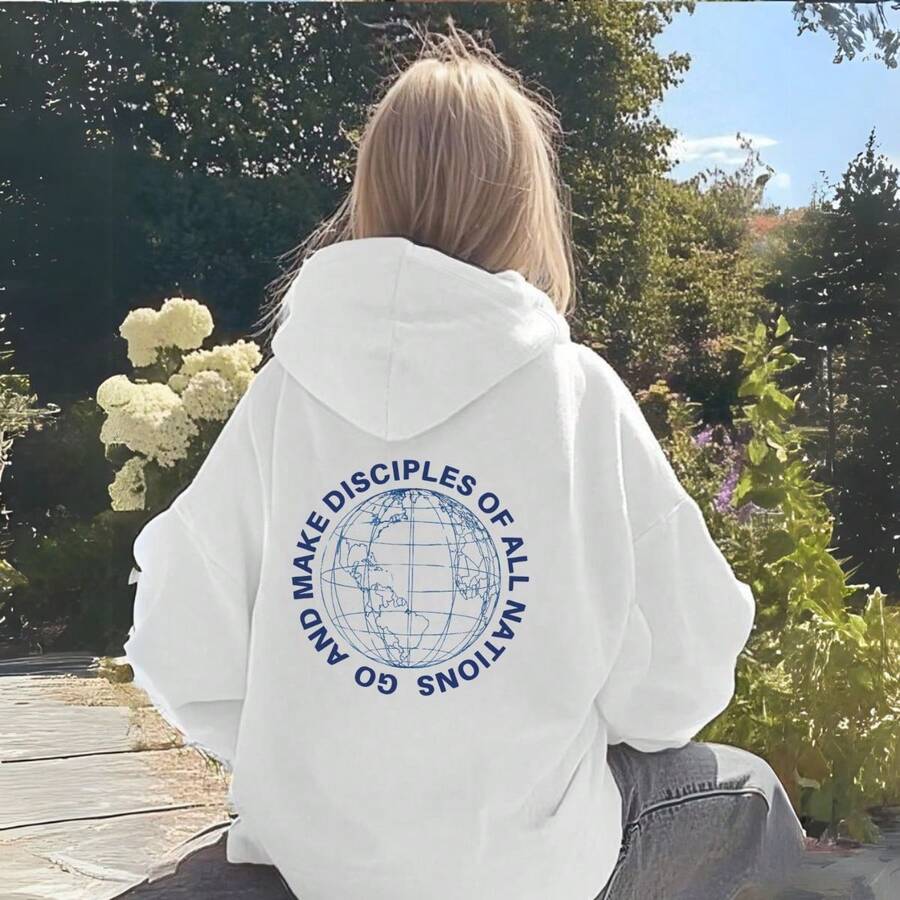 Sweatshirt Hoodie Kangaroo Cold Weather Gospel Print Ide Premium Cotton