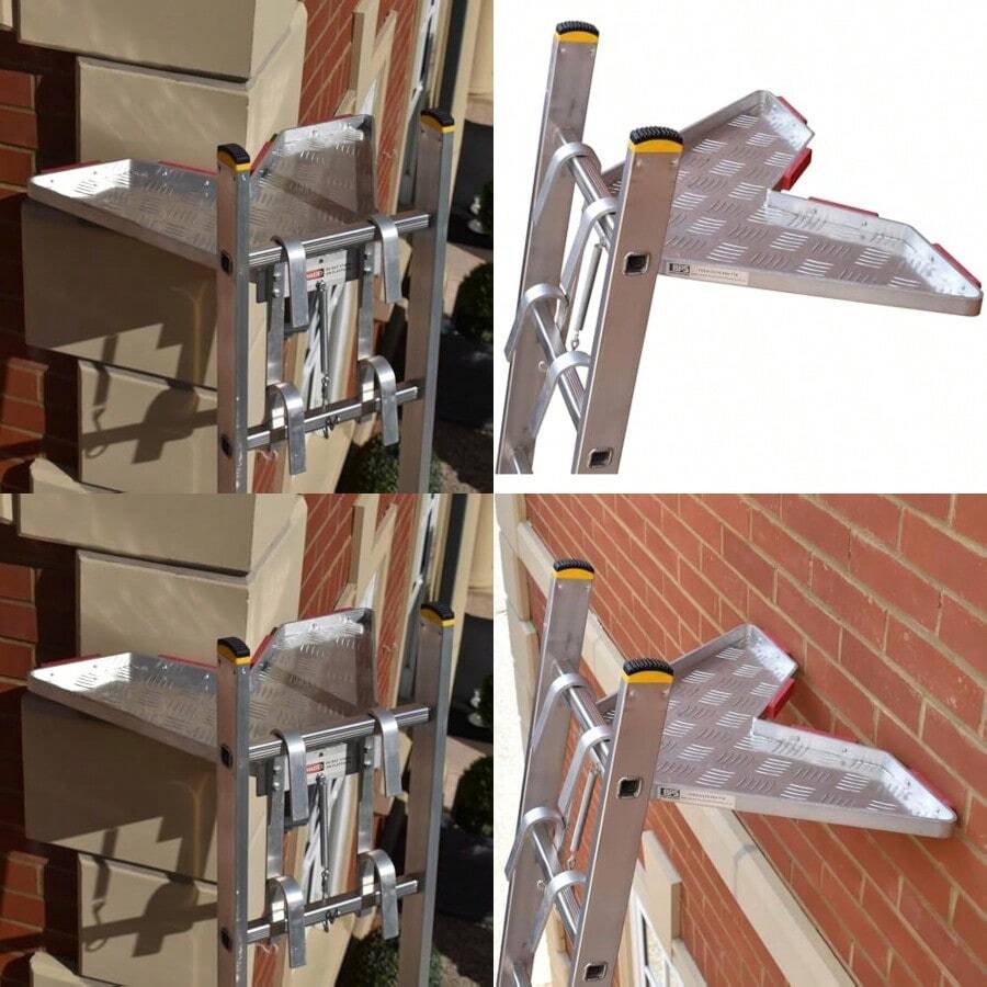 Complete Ladder Stand Off VShaped Universal Ladder Standoff Downpipe Ladder Accory Aluminum Stabiliser Rubber Bumper Helps Stop Your Ladders Slipping Sideways For Any Environment - as pic - View 1