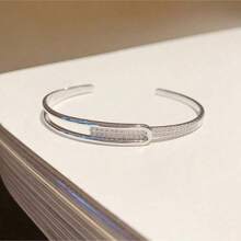 Pulseira feminina ajustável vazada com céu estrelado, 1 peça, uso casual diário