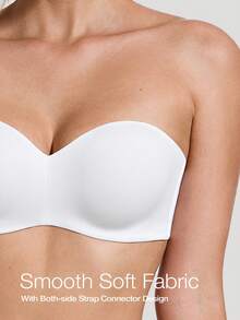 Wingslove Women's 1/2 Cup Seamless Wirefree Bra Backless Strapless Bras Multiway Contour Lift Up Soft & Comfortable For Daily Wear