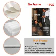 1 件 YoungBoy Kentrell 的“Never Broke Again”波普艺术印刷防水帆布海报，适合家庭、办公室、卧室、客厅、书房、浴室、酒吧、墙壁艺术和家居装饰，是理想的节日礼物