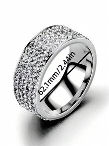 8,9,10,11 Fashion Diamond Rings, Five Row Diamond Rings, Couple Diamond Rings, Rings, Gold And Silver Rings, Hip Hop Rings, Suitable For Men's Daily Life, Gifts For Men, Birthday Gift, Anniversary Gift, Punk Style, Ring For Weddings, Celebrations And Parties, Musty, Office Outfits, Accessories, Casual Accessories - Multicolor - View 11