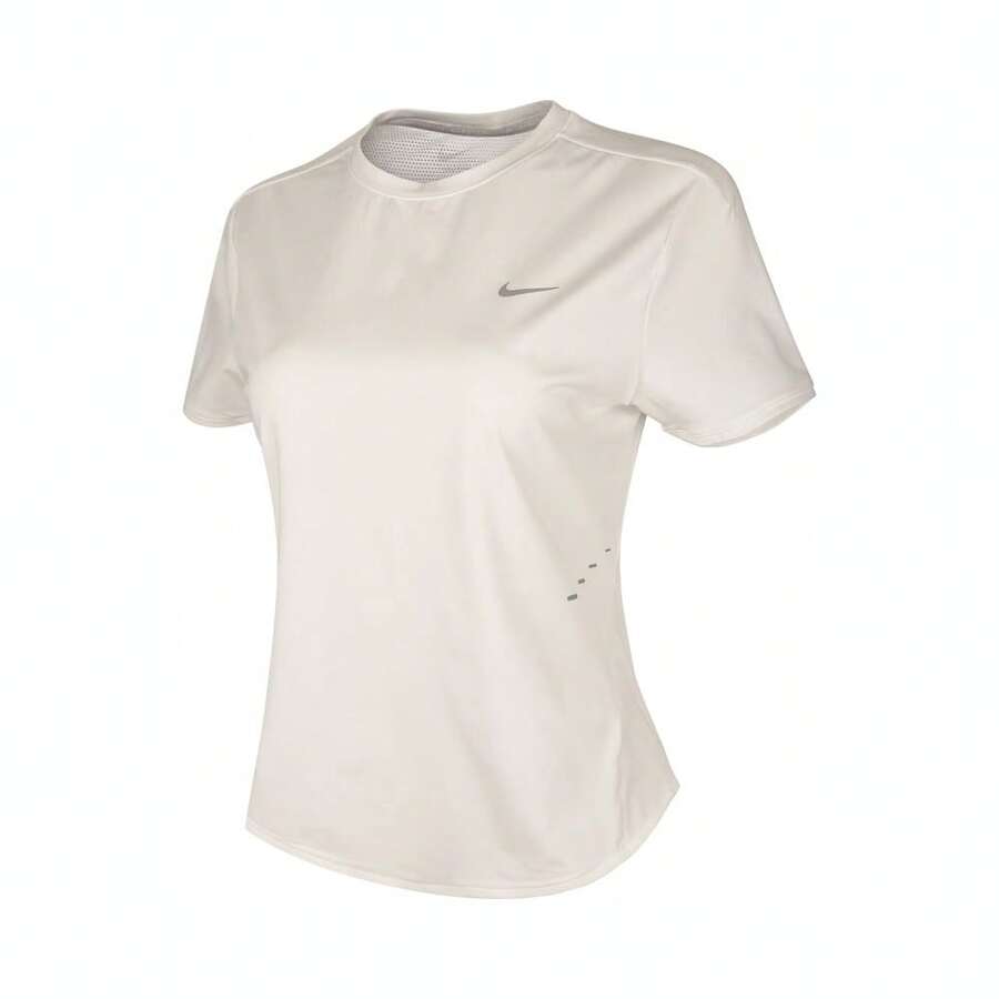 Nike Women's AS W NK SWIFT DF SS TOP T-Shirt Knit Sleeveless Short THM9699-133 - White - View 1