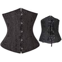 1pc Vintage Waist Trainer Short Corset With Jacquard Pattern Button Closure, Shapewear Waist Cincher For Women Women Corset Belt For Dress,Waist Trainer Waist-Shaping For Waist Slimming And Tummy Control