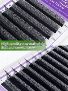 12 paquetes de pestañas postizas de 5D 0.07 de pelo denso rizado natural, hilos trenzados a mano, ideales para extensiones de pestañas en salones DIY y principiantes. - D - Ver 6