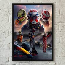 1pc/3PCS Wall Arts Posters Optional Frame 1 F1 Racing Driver Poster Sea Newspaper Printing Home Living Room Bedroom Entrance Bar Cafe Art Painting Decoration Frameless/Framed Canvas Art ,Wall Art With Frame
