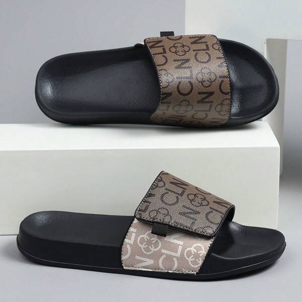 Sandalias de verano antideslizantes para hombres - Ricas en patrones - Con suelas acolchadas, pantuflas para exteriores, aptas para salir y estar en casa