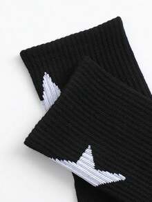 10 Pairs Versatile Five-Pointed Star Patterned Mid-Calf Socks - Multicolor - View 2