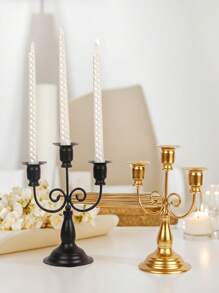 1 pieza candelabro de hierro para bodas, resistente al calor, adecuado para velas aromáticas, cena romántica, ambiente interior, adecuado para bodas, reuniones familiares, fiestas, confesión, decoración de mesa