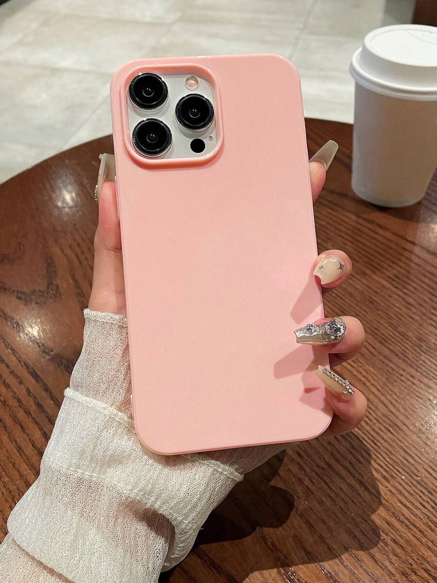 Solid Color Minimalist Soft Silicone Phone Case, Compatible With IPhone 13, 14, 15, 16, Pro, Pro Max, Plus