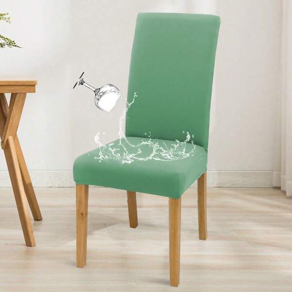 Capas elásticas para cadeiras de jantar de seda leitosa, 1/4/6 peças, à prova d'água, removíveis e laváveis, para sala de estar, sala de jantar e cozinha