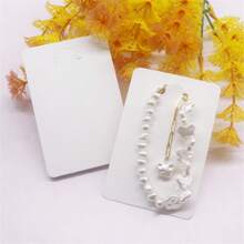 50pcs 6x9cm Black/White/Kraft Paper Colored Necklaces, Bracelets, Keychains, Packaging Cards