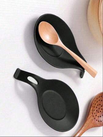 1 件/3 件勺子垫，易于清洁的 TPE 厨房用具垫，硅胶勺子垫，隔热勺子垫，调味盘垫，餐厅勺子架