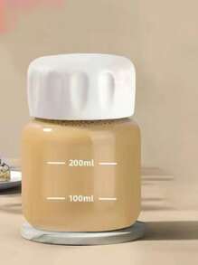 1/2pcs Mini Glass Small Cup For Coffee, Milk, Stylish & Portable, Cute Short Design