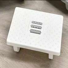1pc Foot Rest Stool, Adjustable Leg Stool To Prevent Crossed Legs, Office Desk Foot Support - White - View 3