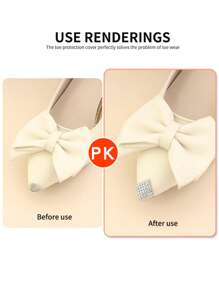 2pcs Metal Shoe Toe Protector, Anti-Kick Wear-Resistant Decorative Shoe Tip Clip-On (Without Glue) For Modifying High Heels, Pointed Toe & Wedge Shoes
