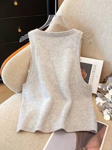Women's Simple Casual Daily V-Neck Pullover Jacket [Back-To-School Season] - Apricot - View 2