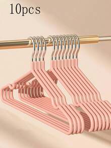 20/10 件装，防滑重型衣架，（15.75 英寸 X 7.87 英寸），黑色防滑重型衣架，卧室用品，储物用品，卧室和衣柜优质储物解决方案 - 无需费力悬挂，节省空间的设计，非常适合生活、春季、极简主义、夏季上衣 - 粉色 - 查看 15