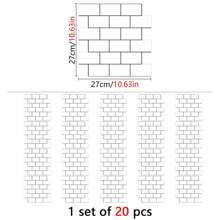 10 Peças/20 Peças/30 Peças Adesivos de azulejo 3D autoadesivos e reforçados, 27 x 27 cm Adesivos decorativos para renovação de parede doméstica, adequados para cozinha, varanda, pia, banheiro e sala de jantar Decoração de casa Decoração de parede Decoração de banheiro Papel de parede Acessórios de cozinha Itens de cozinha Decoração de cozinha Adesivos de parede Adesivo de parede