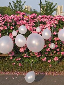 10/30/50/100pcs Pearly White Latex Balloons, 5-18 Inch, For Birthday Party, Wedding, Bridal Shower, Anniversary, Bachelorette Party, Decoration, Photography