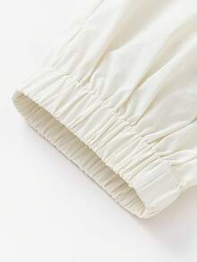 Balabala Girls' Summer Thin Cuffed Pants 2025 Cool Feeling - Milky White - View 6