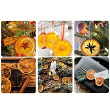 Artificial Dried Orange Slices, Suitable For Making Candles, Crafts, Decoration, Aromatherapy DIY, Handmade Soap, Event Decor, Cocktails Garnish , Home Decor For Living Room, Bedroom, Office,Halloween Decor