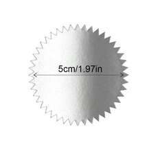 250 张/卷，金色/银色，标签贴纸 - 耐用，2 英寸圆形金箔贴纸金属封条，适用于包装、婚礼信封、毕业证书、证书薄片封条，带锯齿状边缘，学校用品，返校 - 2吋/5cm - 查看 8