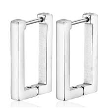 1 Pair Of Minimalist Personalized Exaggerated Oval Metal Earrings