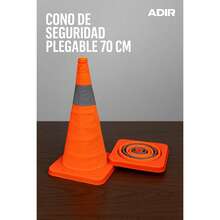 Cono plegable 70 cm Adir 11922 | Señalización visible y fácil de transportar - Naranja - Ver 3
