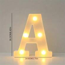 1PC 16cm LED Letter Light, Luminous Letter And Number Night Light, Suitable For Home, Bar, Wedding, Birthday Party Decoration